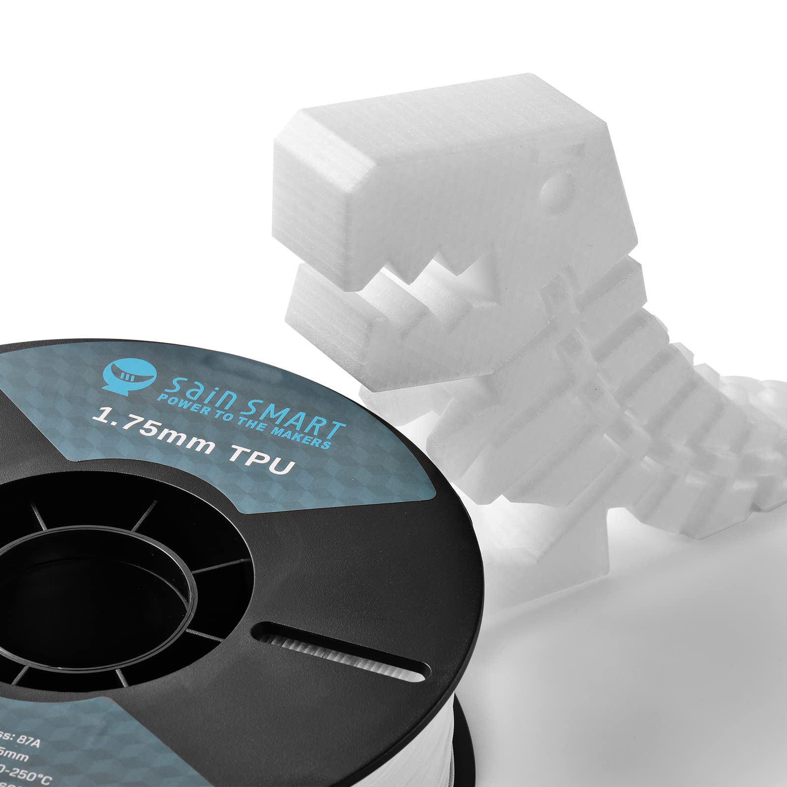 Sainsmart 87A Tpu Filament 1.75Mm Flexible Tpu 3D Printer Filament 1Kg Spool, Natural