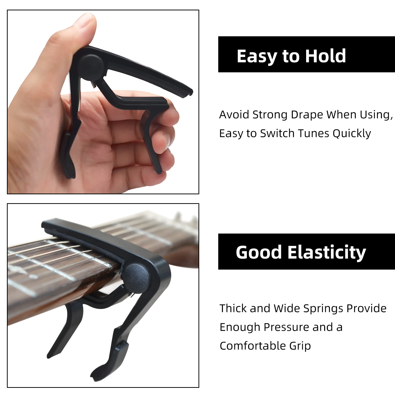 Saphue Guitar Capo For 6 String Acoustic And Electric With 2 Picks