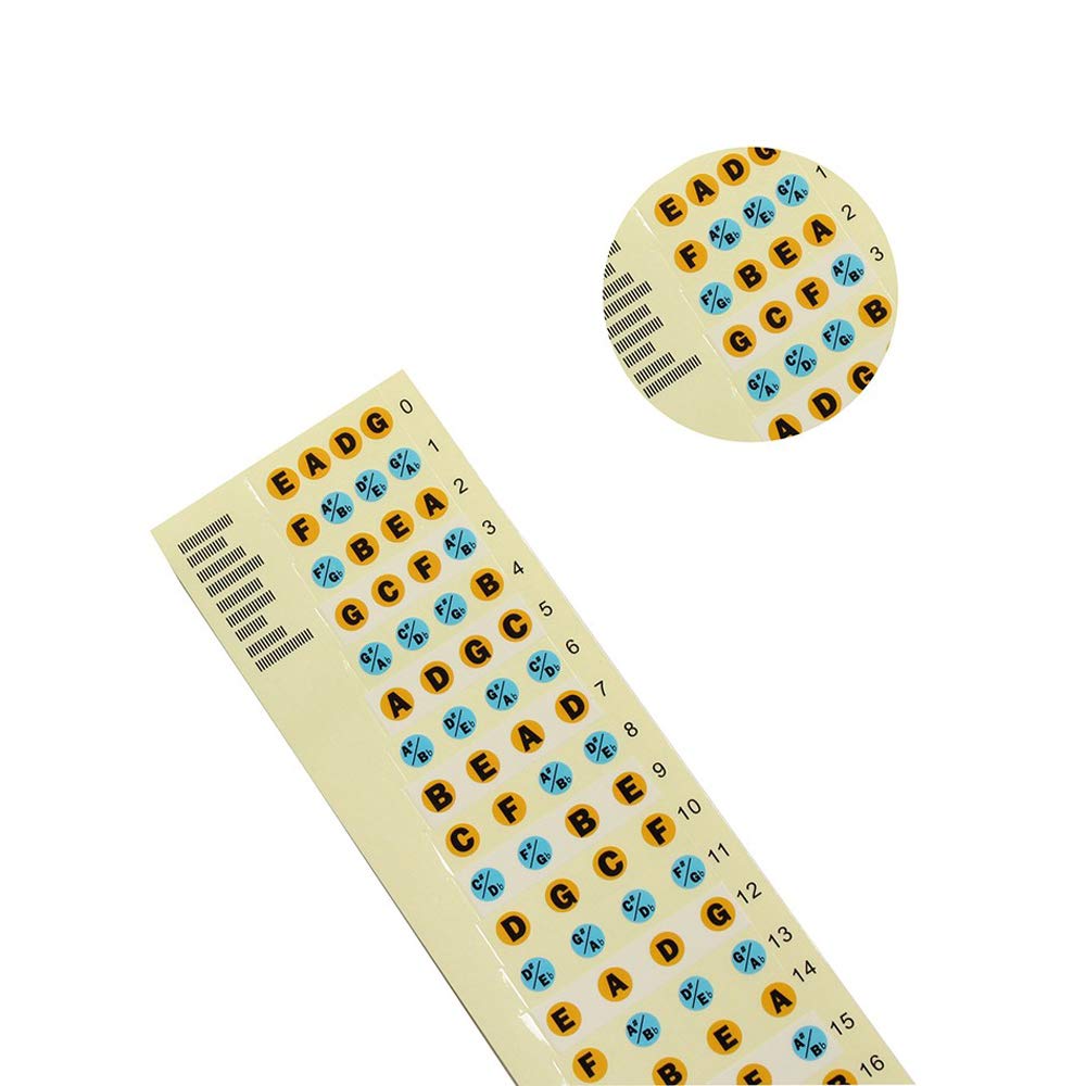 Bass Guitar Fretboard Note Map Decals/Stickers,4 String Bass Guitar Fingerboard For Beginner