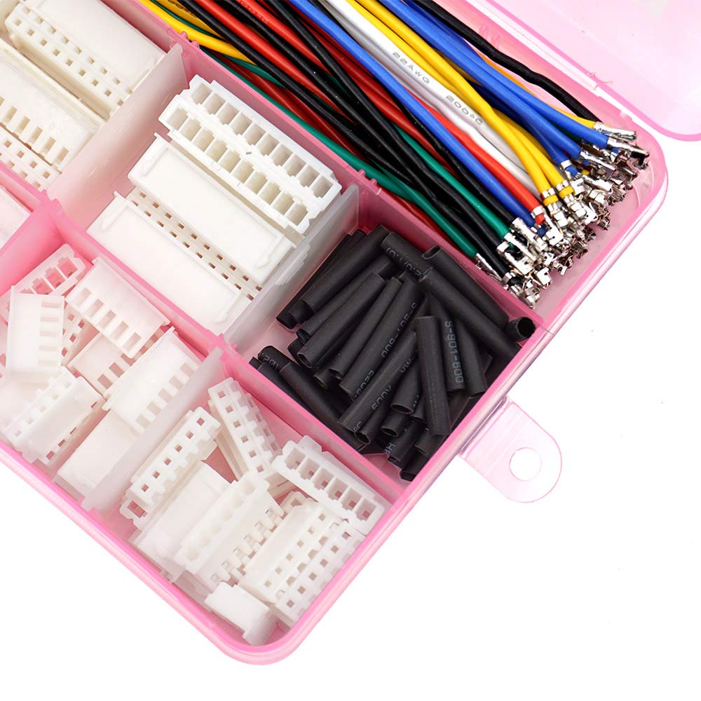 Xh 2.54Mm Connector Kit With Pre-Crimped Cable Wire 2/3/4/5/6/7/8/9/10 Pin Housing Jst Adapter Cable Compatible With Jst-Xh Conn