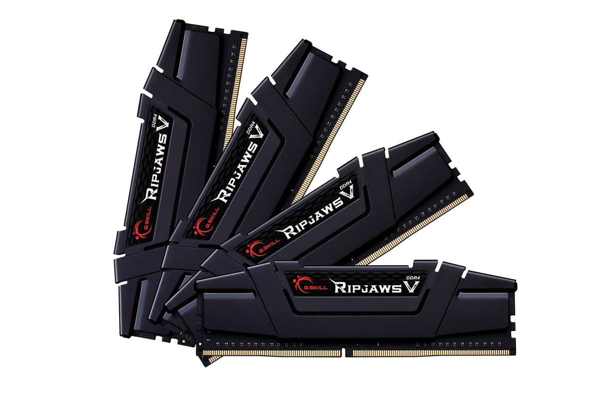 G.SKILL Ripjaws V Series DDR4 RAM 128GB (4x32GB) 2666MT/s CL18-18-18-43 1.20V Desktop Computer Memory UDIMM - Black (F4-2666C18Q-128GVK)
