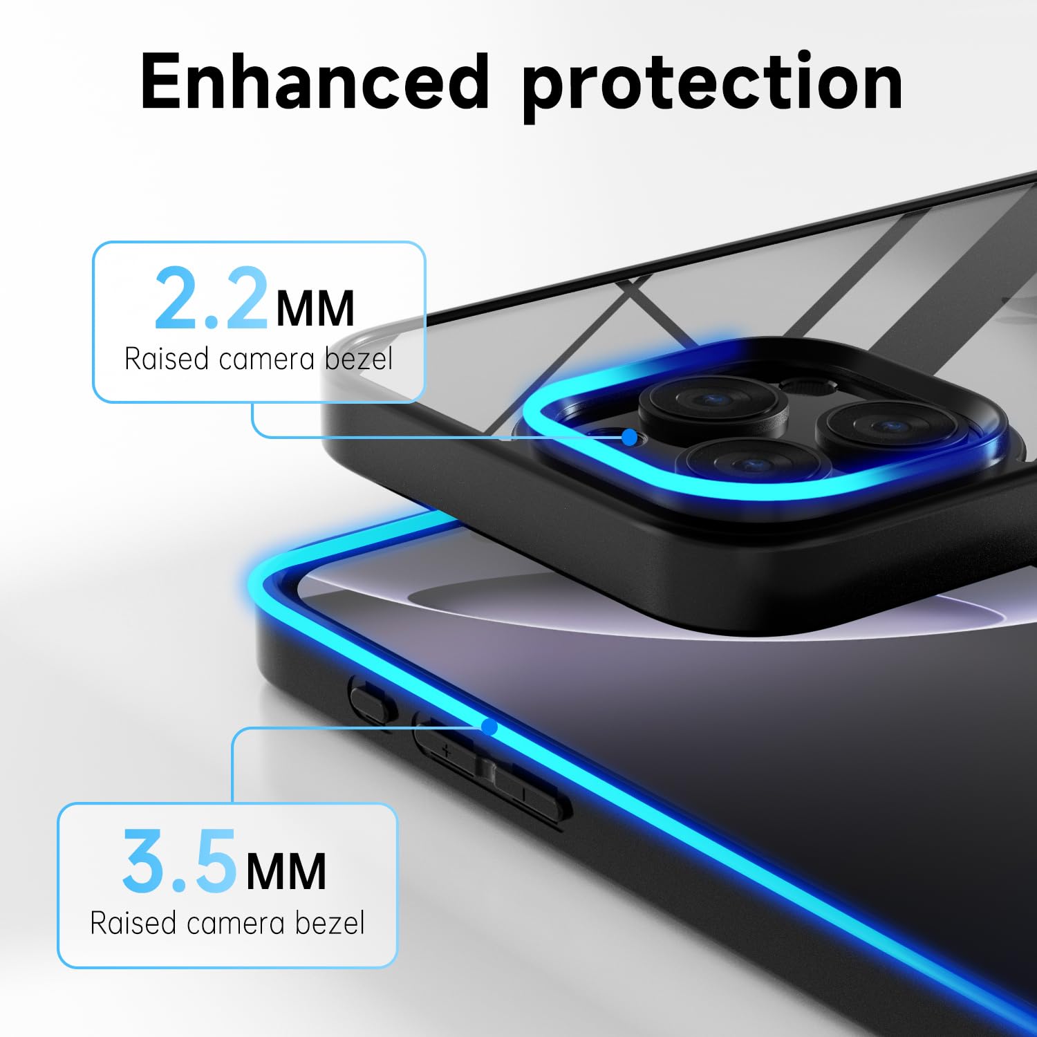 Loeoel For Iphone 16 Pro Max Case Clear, Transparent Hybrid 16 Pro Max Phone Case [Hard Plastic & Soft Silicone Bumper] Acrylic