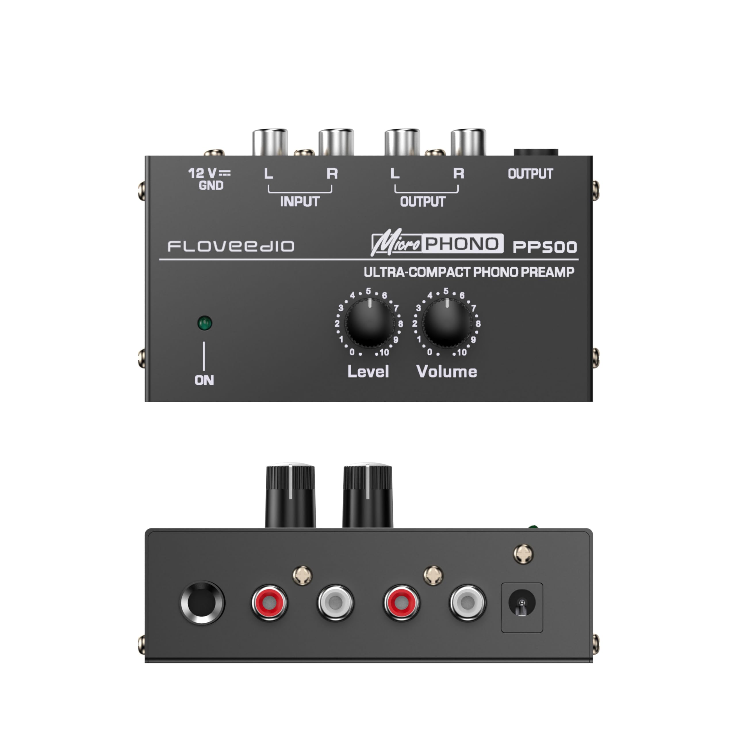 Floveedio Phono Preamp For Mm Turntable Mini Stereo Audio Hi Fi Phonograph/Record Player Preamplifier With Trs Headphone Jack An