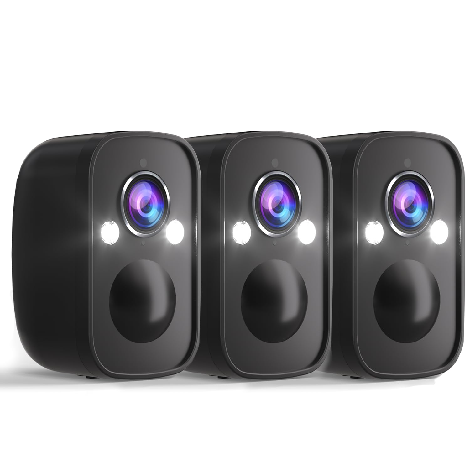 Rraycom 3Pack Security Cameras Wireless Outdoor For Home Security, 5Mp Battery Powered Wifi Indoor Security Camera With Color Night Vision, Ai Motion Detection, 2 Way Talk, Cloud/Sd, Works With Alexa