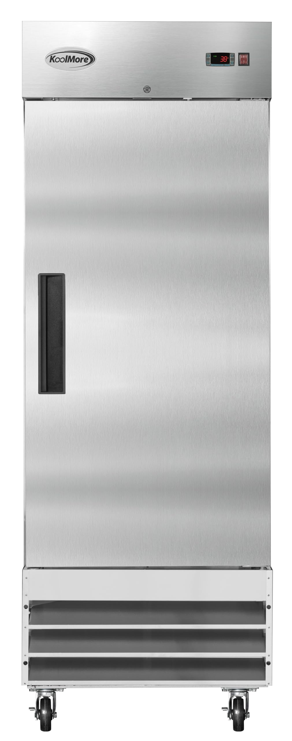 KoolMore 29 in. One Door Commercial Reach-in Refrigerator, 23 cu. ft. ETL Listed in Stainless-Steel (RIR-1D-SS)