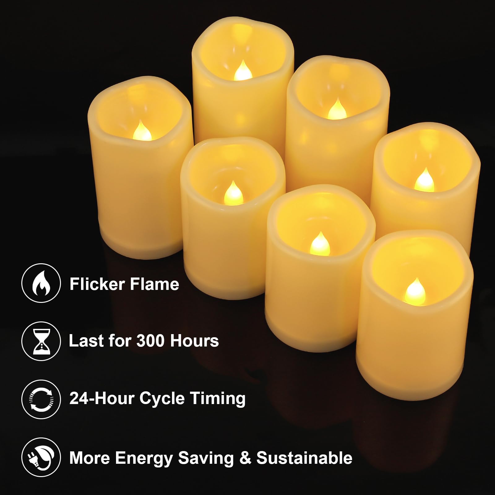 Aignis Flameless Led Candles Battery Operated With Remote And Timer, Outdoor Indoor Waterproof For Home/Wedding/Holiday D?Or, Ex