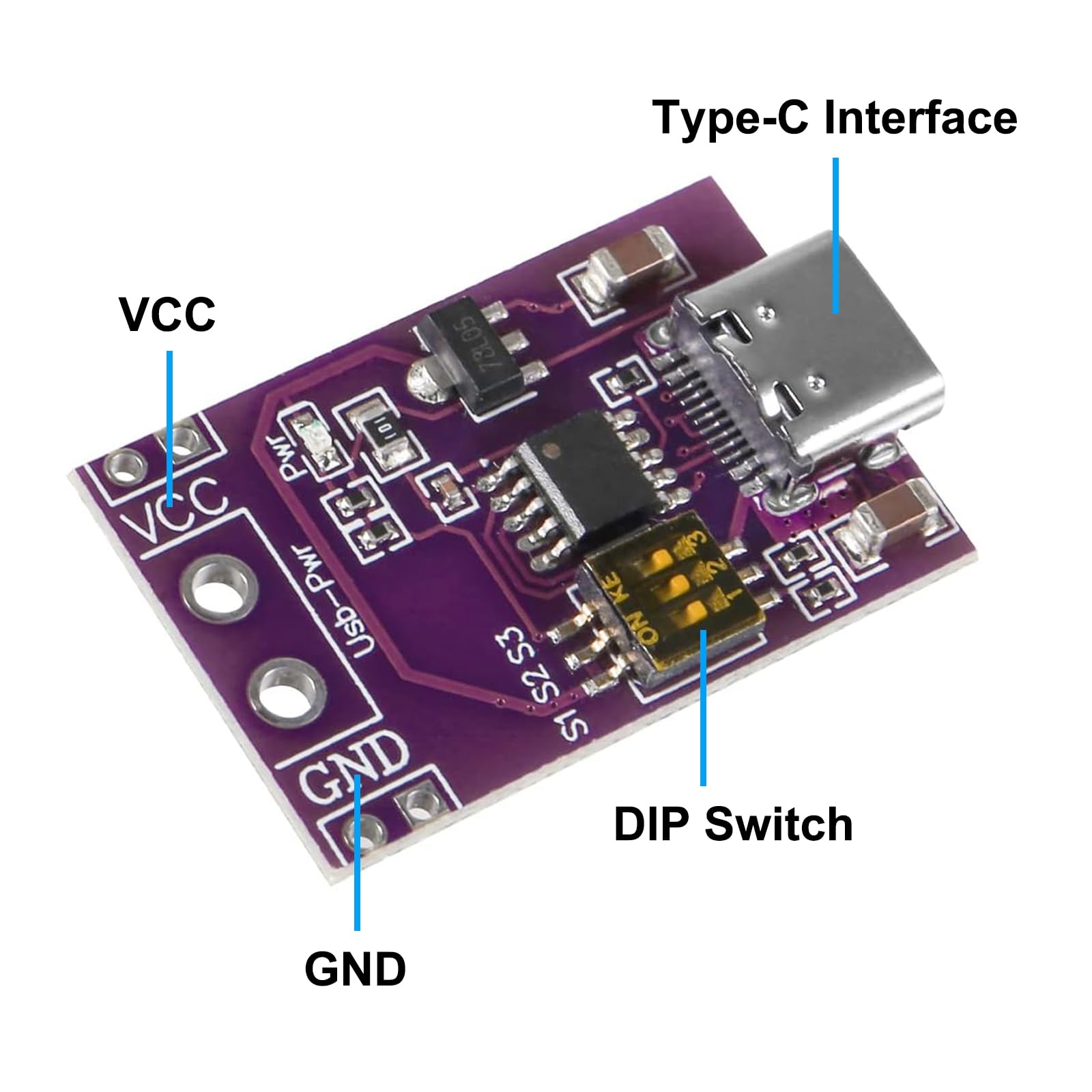3Pcs Type C Qc Afc Pd2.0 Pd3.0 To Dc Fast Charge Decoy Trigger Polling Detector Usb Pd Notebook Power Supply Change Board Module