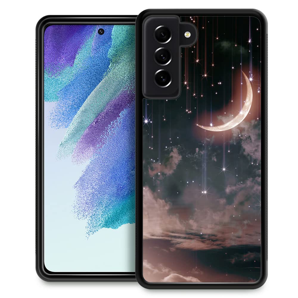 Zhegailian Compatible With Samsung Galaxy S23+ Case,Crescent Nebula Samsung Galaxy S23+ Cases For Girls,Non Slip Soft Tpu Bumper