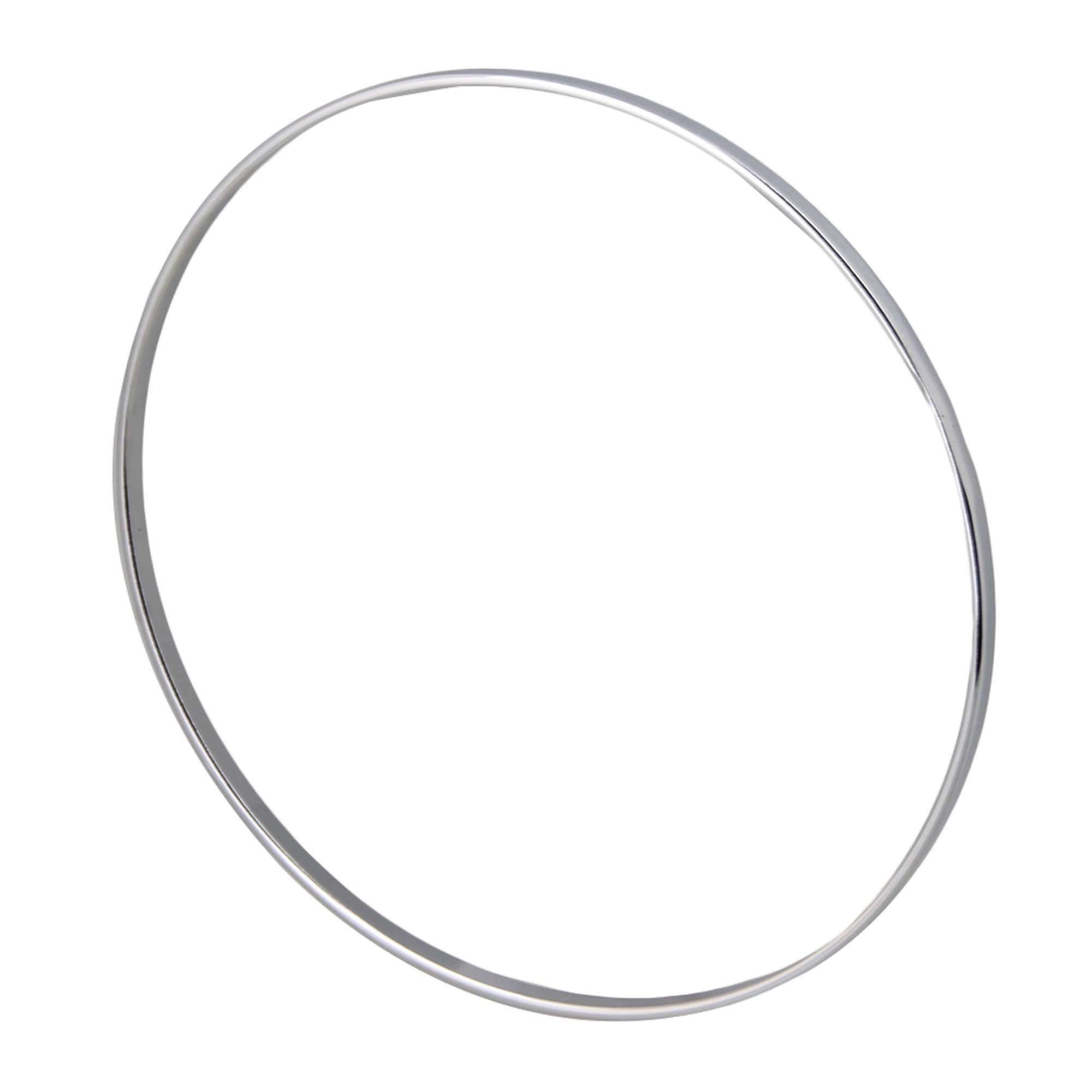 Bqlzr 11.34 Inch Chrome Nickel Plated Banjo Tension Hoop Banjo Flanges Banjo Parts 11.34X11.54X0.39Inch(Idxdxh)