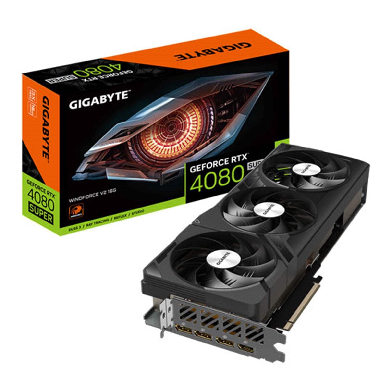 Gigabyte GeForce RTX 4080 Super WINDFORCE V2 Graphics Card - 2550MHz Core, 16GB GDDR6X 23000MHz 256-bit Memory, PCI-E 4.0, 3X DP