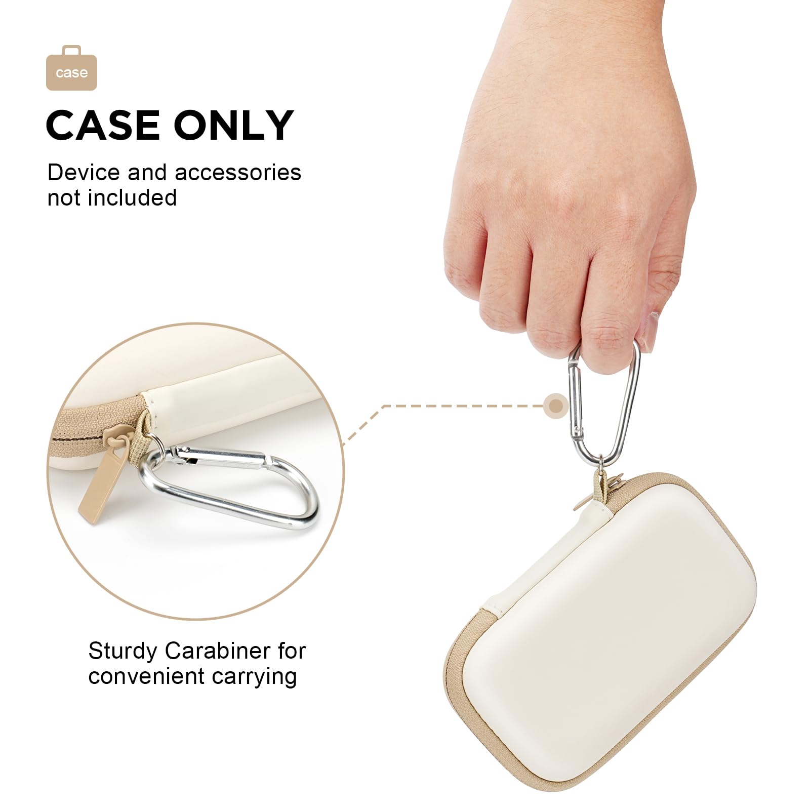 Yinke Hard Case For Sandisk Extreme Pro/Sandisk Extreme External Ssd 500Gb 1Tb 2Tb Travel Case Storage Bag(White)