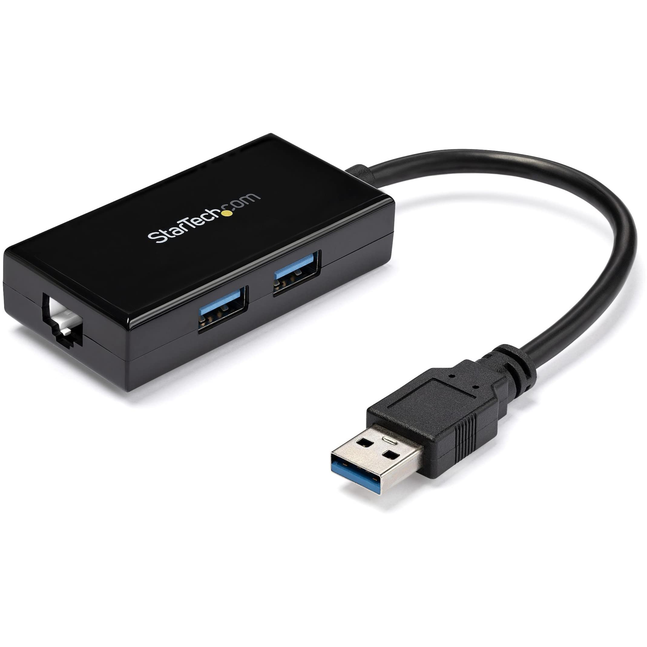 Startech.Com 2 Port Usb 3.0 Hub With Ethernet   Usb 3.0 X 2   Gigabit Ethernet Network Adapter For Windows/Mac/Chrome (Usb31000S