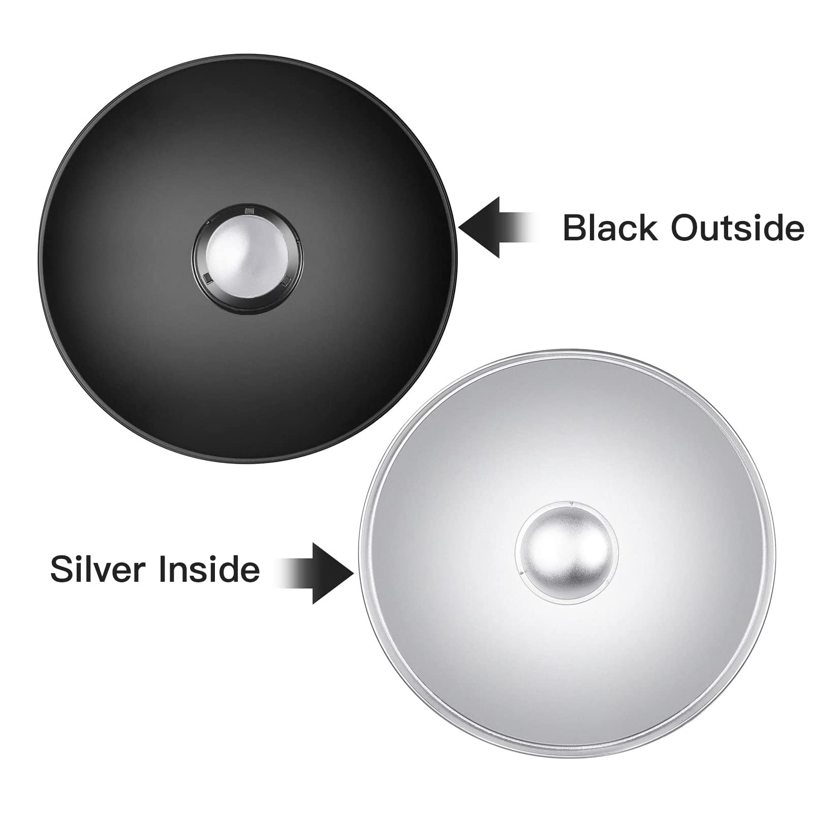 Soonpho 16 Inch/42Cm Standard Reflector Beauty Dish With Honeycomb Grid, Diffuser Sock And Bag,For Bowens Mount Studio Strobe Fl