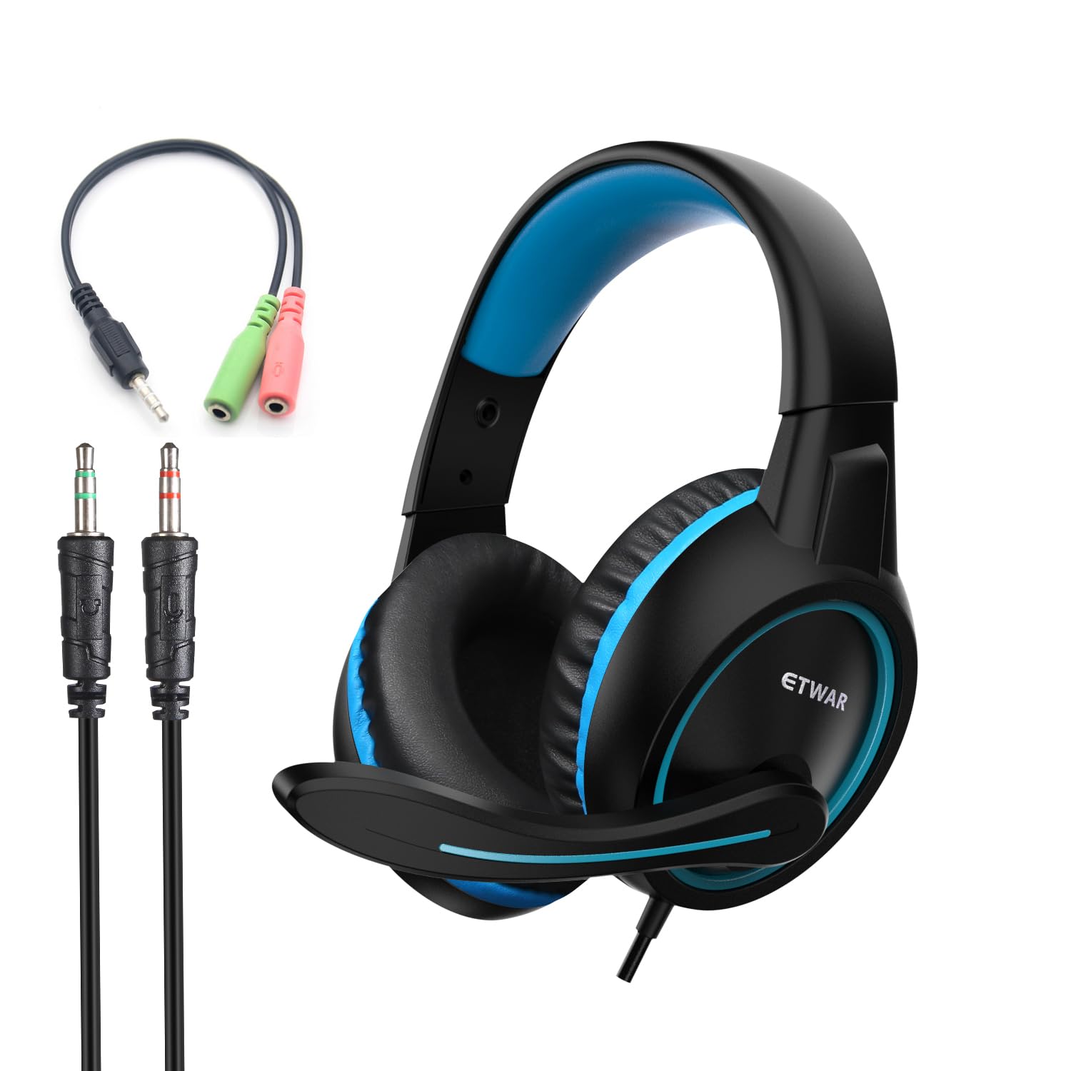 ETWAR B3 Gaming Headset for Nintendo Switch, Xbox One, PS4, Mega Bass Surround and Noise Cancelling 3.5mm Jack Over Ear Headphon