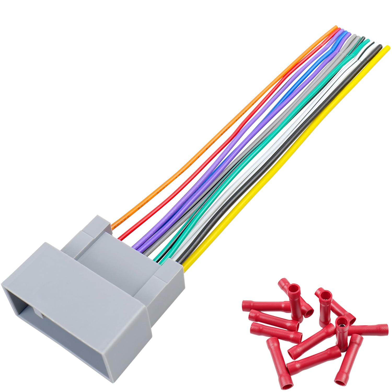 Jayubien 24Pin Radio Stereo Wiring Harness Compatible With 2010 2015 Honda Accord Odyssey Civic Pilot Crv Pilot, Fit For 2009 20