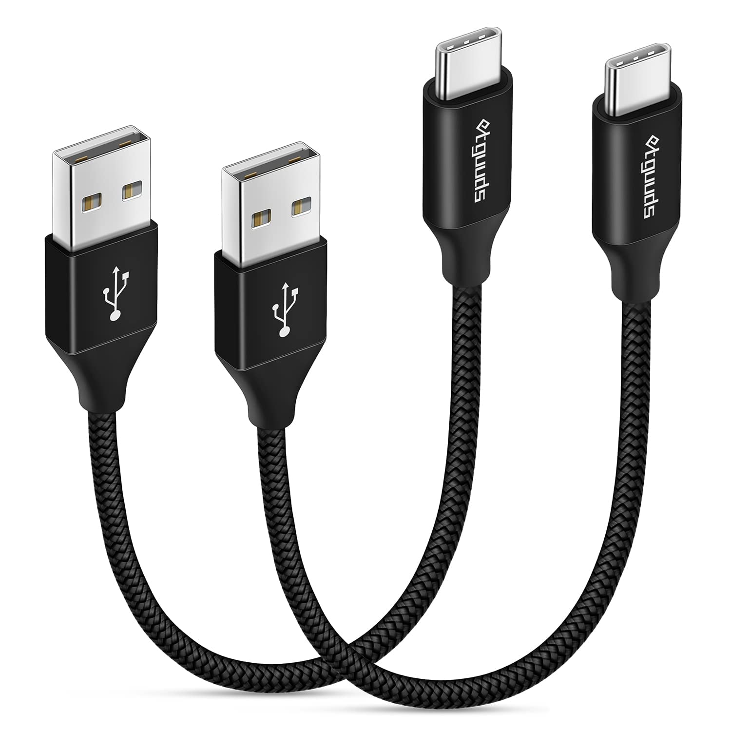 [2 Pack, 1Ft] Short Usb Type C Cable, Etguuds 4.2A Fast Charging Usb A To Usb C Charger Cord Braided Compatible With Samsung Gal