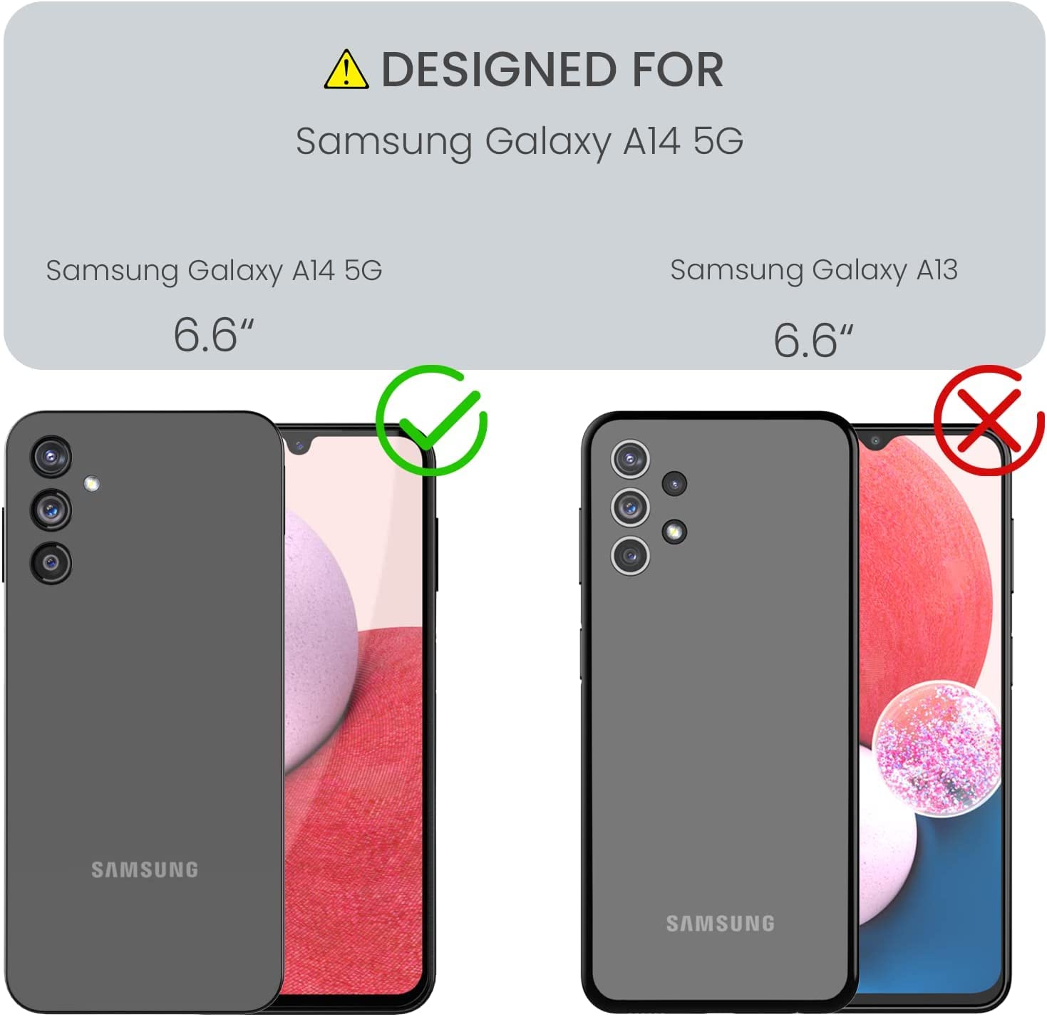 Aymecl Compatible With Samsung Galaxy A14 5G Case, Galaxy A14 5G Case With 2 Pcs Nano Explosion Proof Film, Military Grade With
