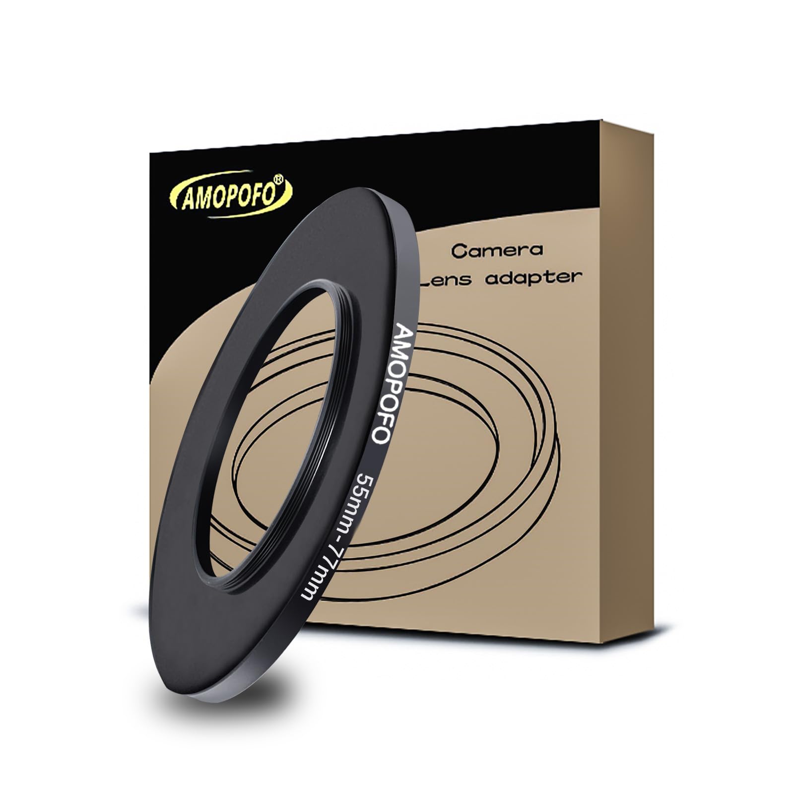 55Mm To 77Mm Step Up Ring Filter Adapter/55Mm To 77Mm Camera Filter Ring For 77Mm Uv,Nd,Cpl,Metal Step Up Ring