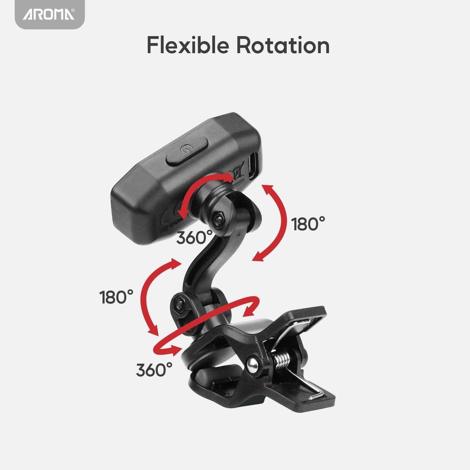 Aroma Guitar Tuner Clip On Rechargeable Easy To Read Simple Tft Screen Good To Use In Strong Light Extremely Fast And Accurate T
