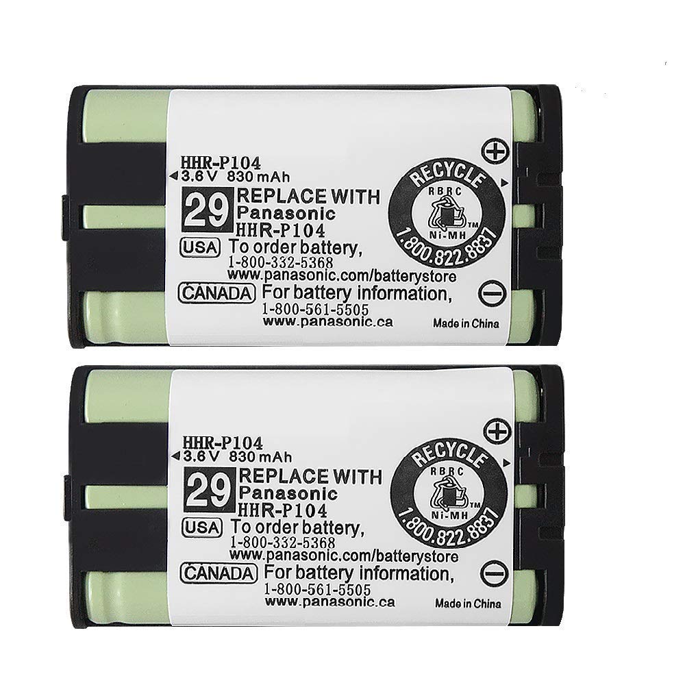 Eocik 2Pack Hhr P104 3.6V 830Mah Ni Mh Rechargeable Battery For Cordless Phone Replacement Batteries For Panasonic