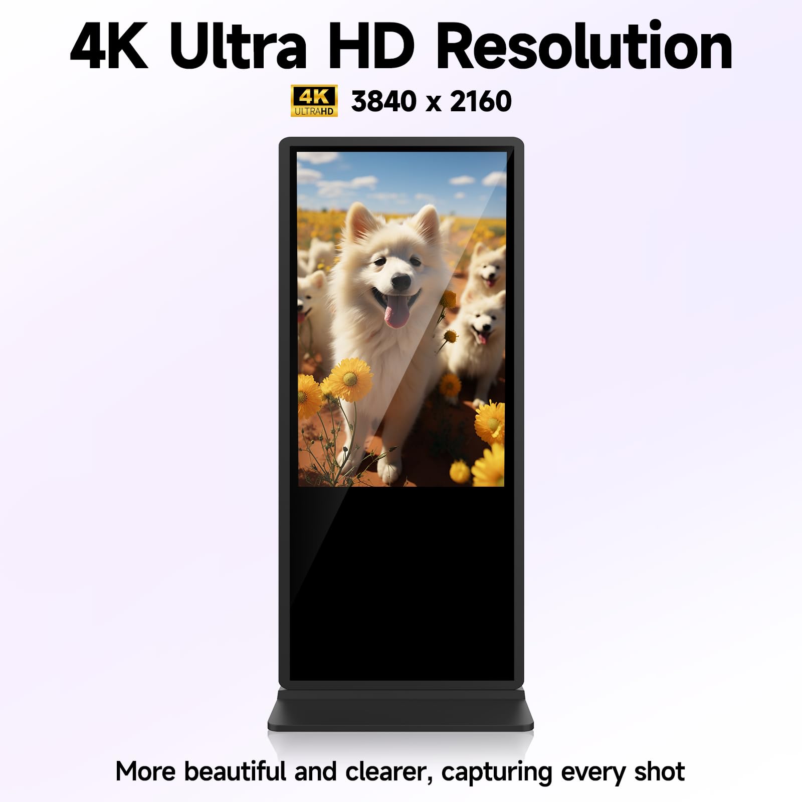 Yckjnb 55 Inch Indoor Digital Signage 4K Touchscreen Ips Floor Standing Digital Kiosks Interactive Displays With Wifi Hdmi/Usb I