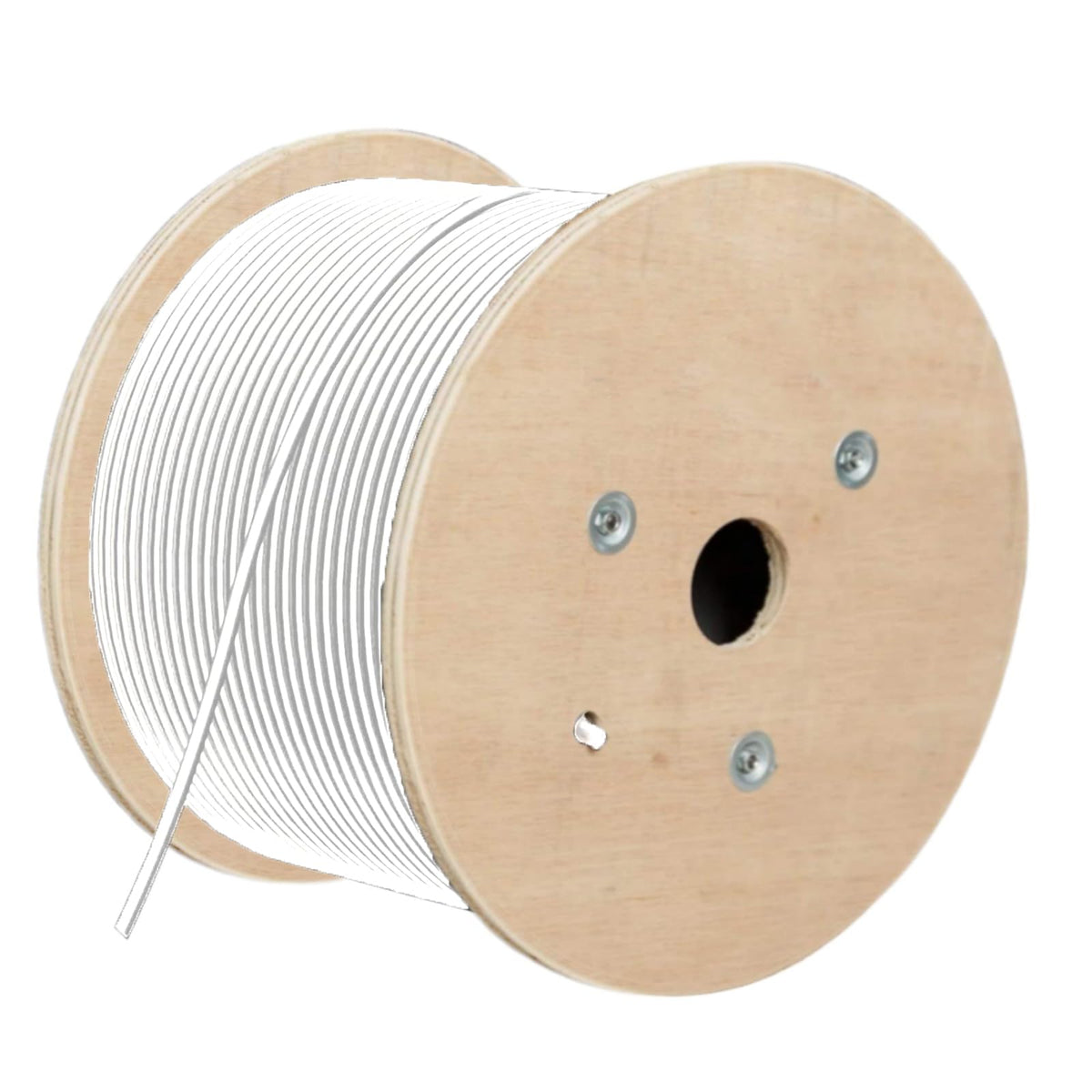 Lekvkm Cat8 Bulk Ethernet Cable 650Ft Round S/Ftp Outdoor&Indoor Heavy Duty High Speed Cat8 Lan Network Cable 40Gbps 2000Mhz Whi