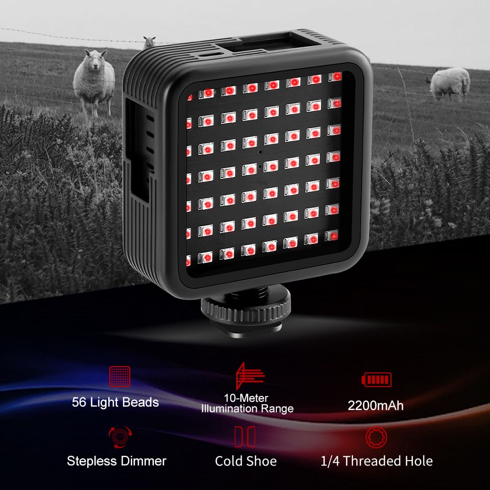 Mini Ir Night Vision Light Infrared Photography Light For Night Vision Video Camera For Night Vlog Video Recording