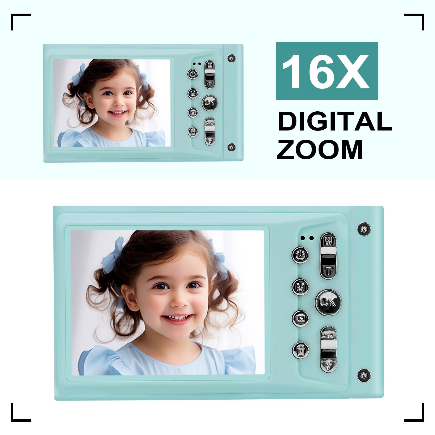 48Mp Digital Camera 1080P Hd Compact Digital Camera With 16X Zoom Anti Shake 2.8 Inch Ips Screen Small Digital Camera 32Gb Sd Ca