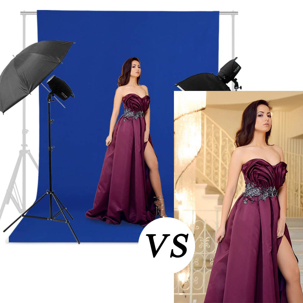 Gfcc 6Ft X 10Ft Royal Blue Backdrop Background Blue Photo Background Photography Backdrop For Photoshoot Screen For Video Record