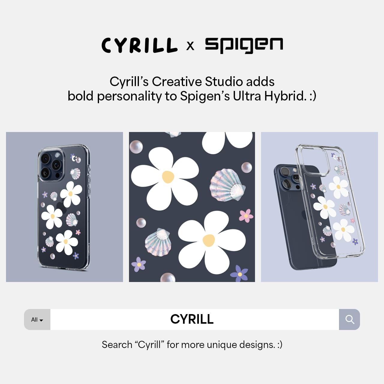 Spigen Ultra Hybrid Designed For Iphone 15 Pro Case (2023) [Anti Yellowing], [Military Grade Protection]   Peal Blossom