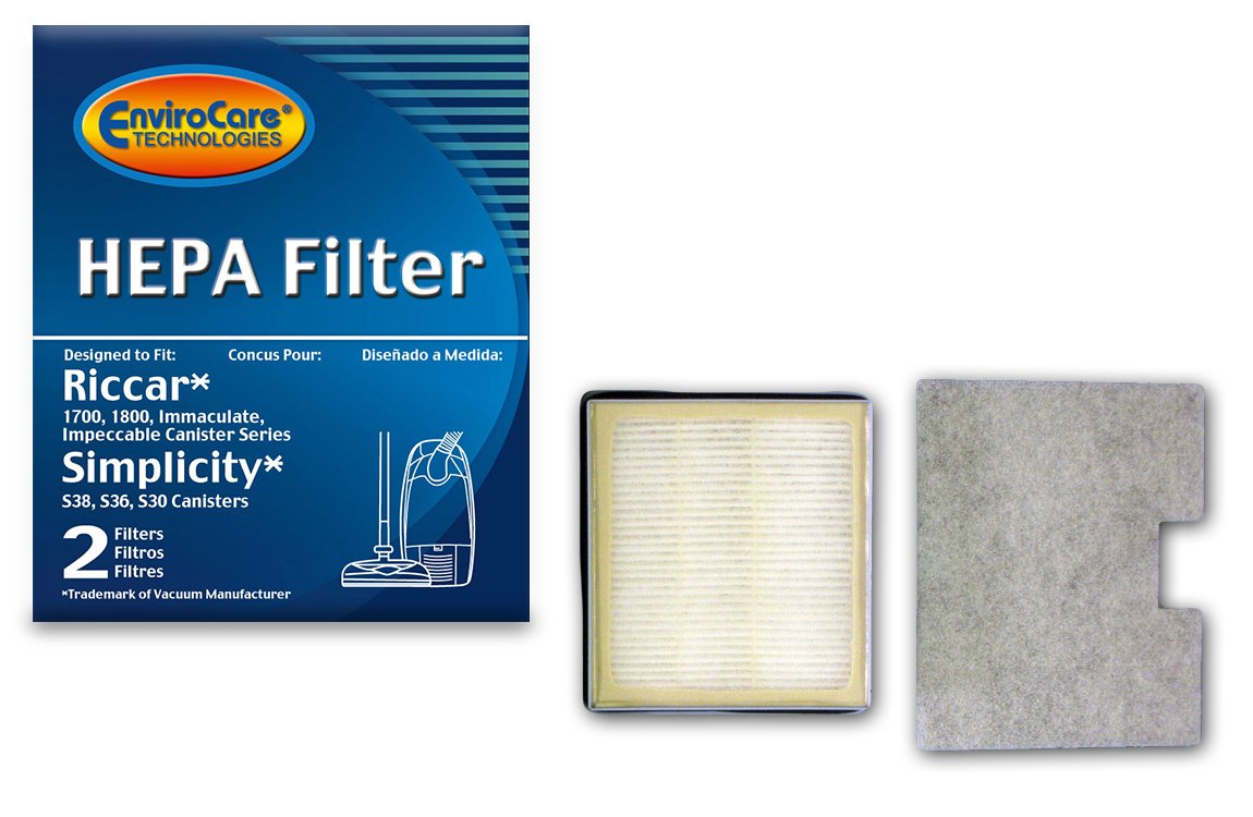 Envirocare Replacement Hepa Vacuum Cleaner Filter Designed To Fit Riccar Immaculate And Impeccable Rf17, 1800 + 1700 And Simplic