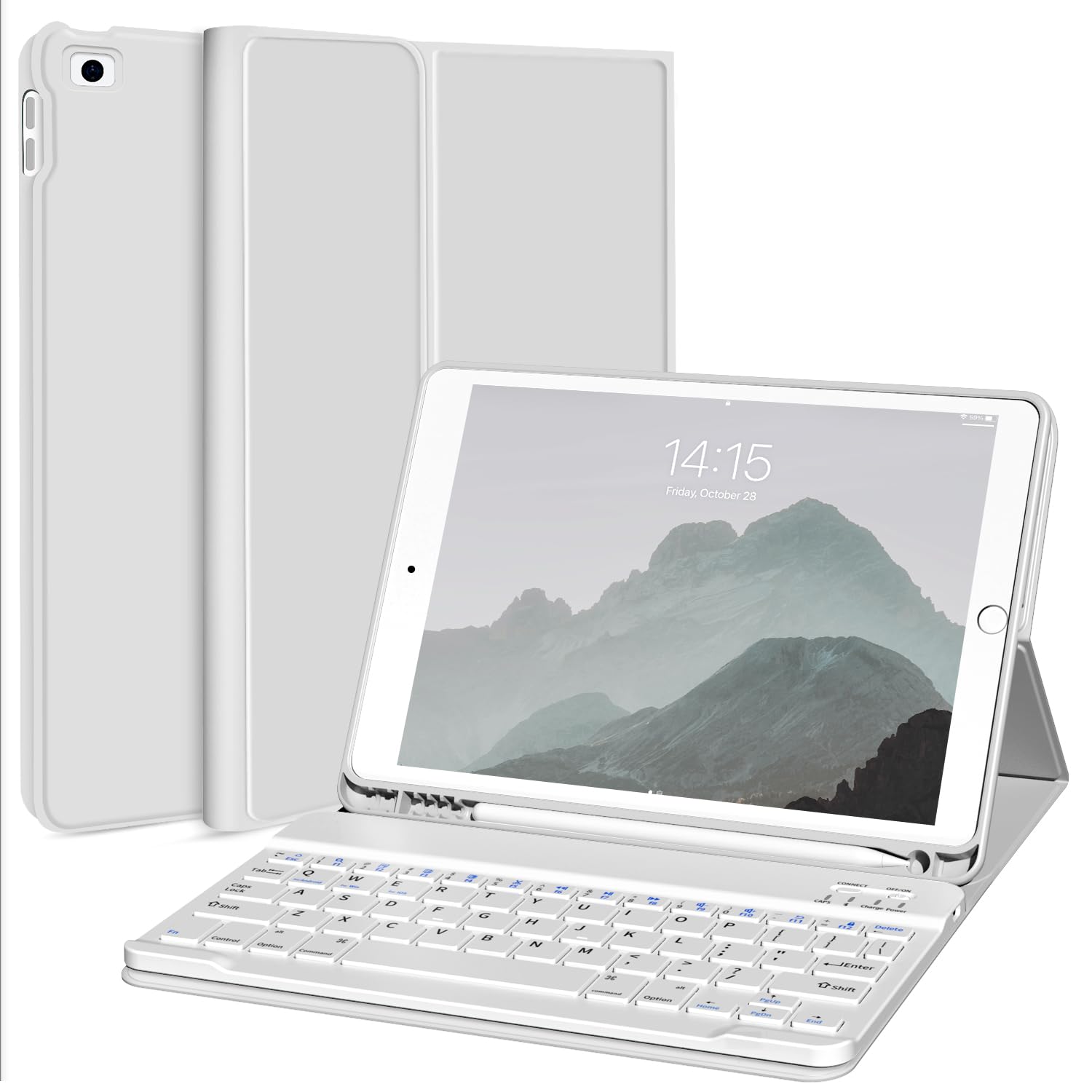 Kenke Ipad Keyboard Case For Ipad 9.7 Inch 2018 (6Th Gen) / Ipad 2017 (5Th Gen) / Ipad Air 2/1, Lightweight Smart Ipad Cover Wit