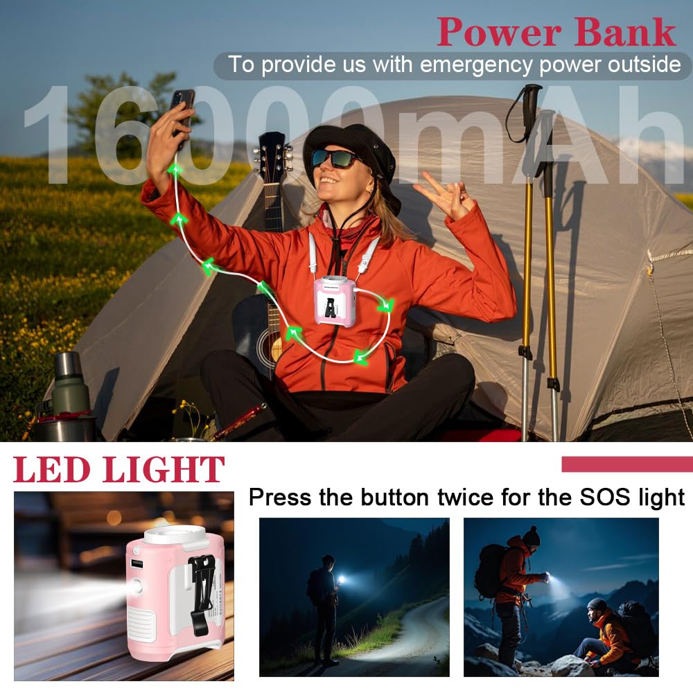 Cazokasi 2024 Upgrade 10000Mah Waist Clip Fan Wearable Fan Portable Personal Body Fan Powerful Upto 40H Cooling And Heatstroke P