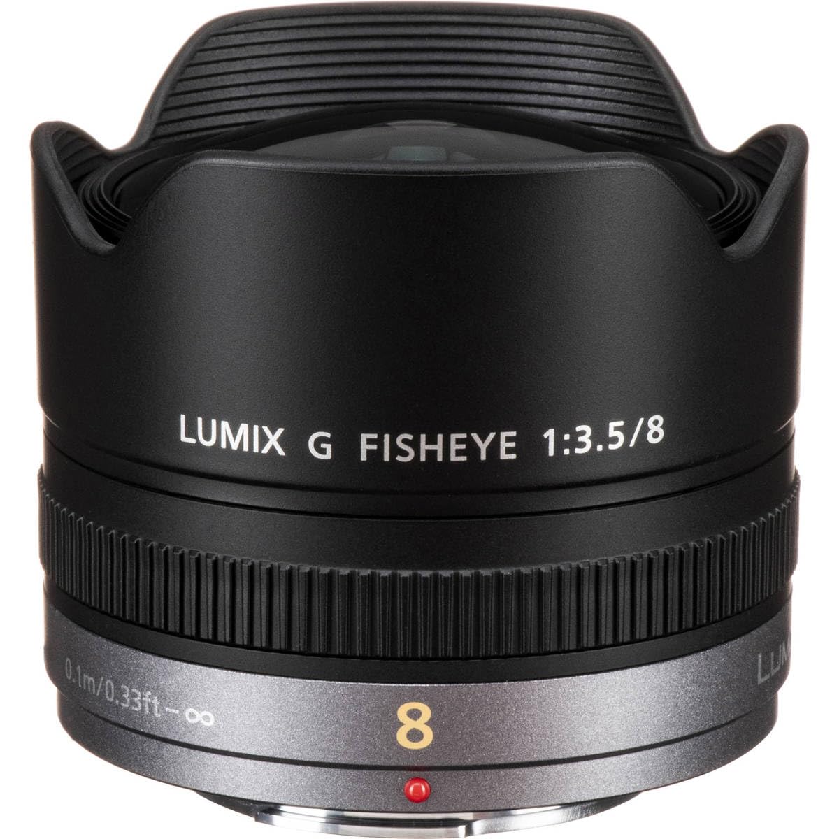 PANASONIC LUMIX G FISHEYE Lens, 8MM, F3.5, MIRRORLESS Micro Four Thirds, H-F008 (USA Black)