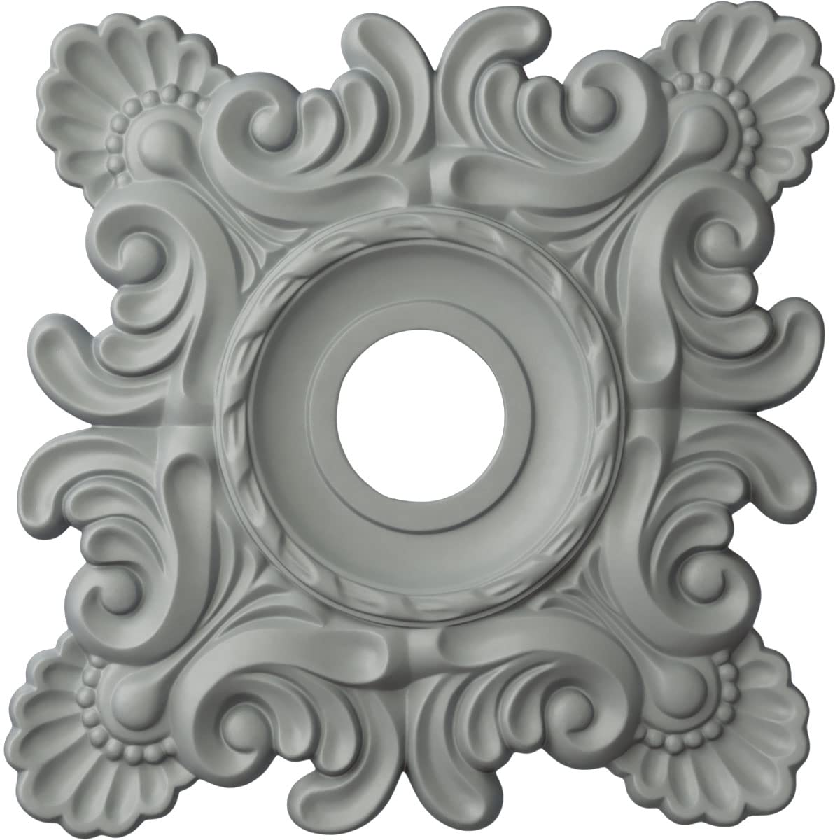 Ekena Millwork Cm18Cr Crawley Ceiling Medallion, 18''W X 18''H X 3 1/4''Id X 1 1/2''P, Factory Primed