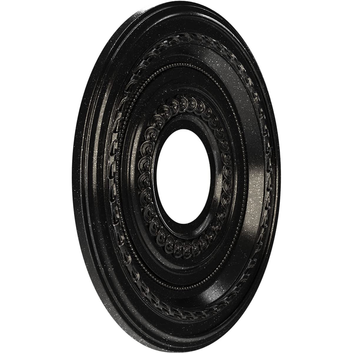 Ekena Millwork 13Od X 3 1/2Id X 3/4P Cole Thermoformed Pvc Ceiling Medallion (Fits Canopies Up To 4 1/4), Textured Metallic Gala