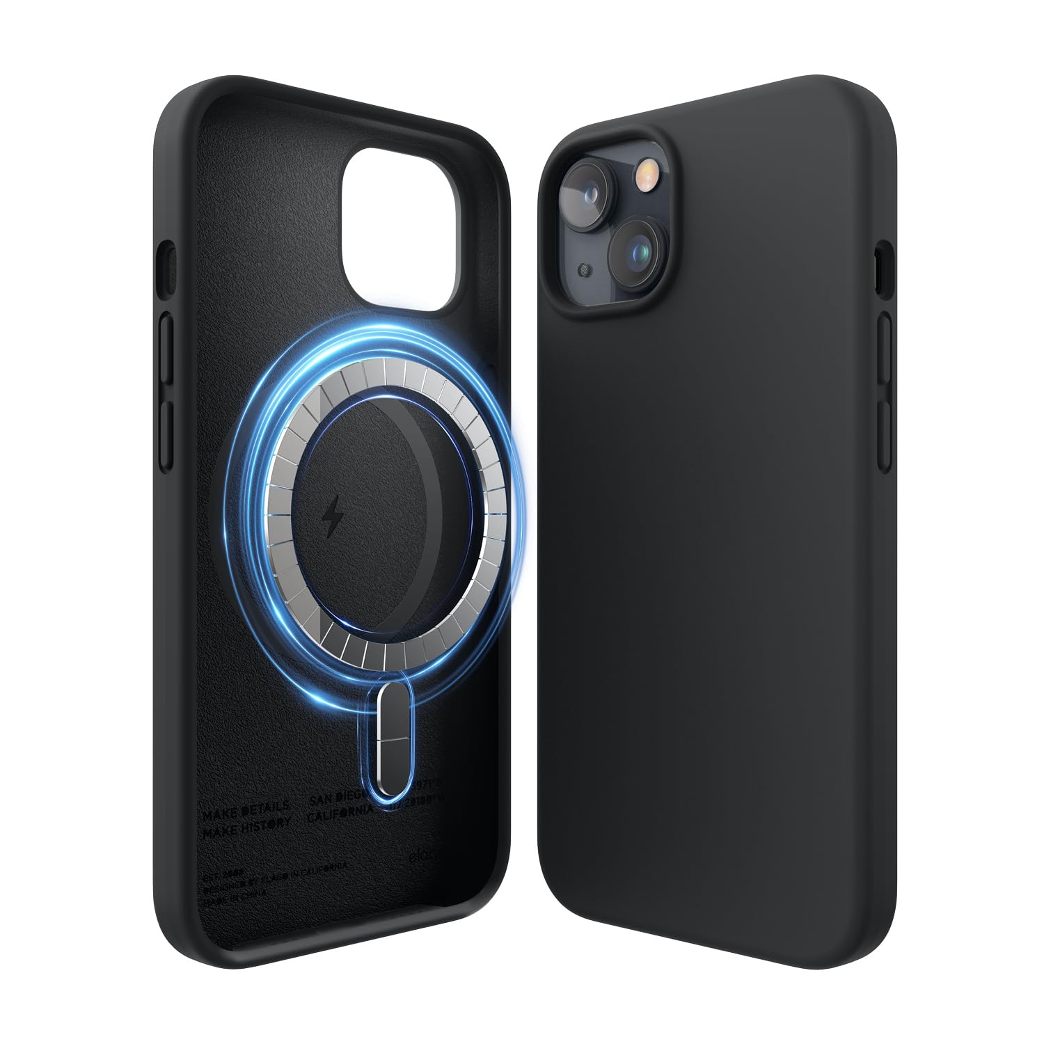 elago Magnetic Case Compatible with MagSafe and iPhone 13 6.1 Inch - Built-in Magnets, Liquid Silicone, Protective Cover, Compat