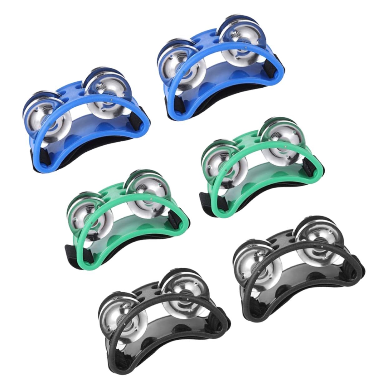 Toddmomy 3pairs Foot Tambourines Accompaniment Shaker Percussion Instrument for Dance Music Fitness Vibrant Colors Versatile Foo