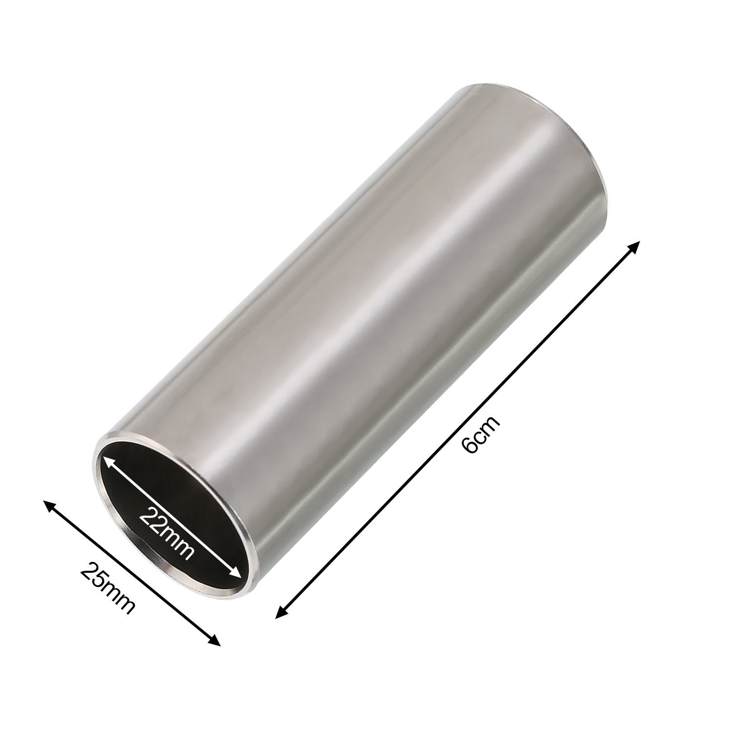 Pangda 2 Pieces Glass Slide And Stainless Steel Slide In Box For Guitar, Bass, Medium (6 Cm)