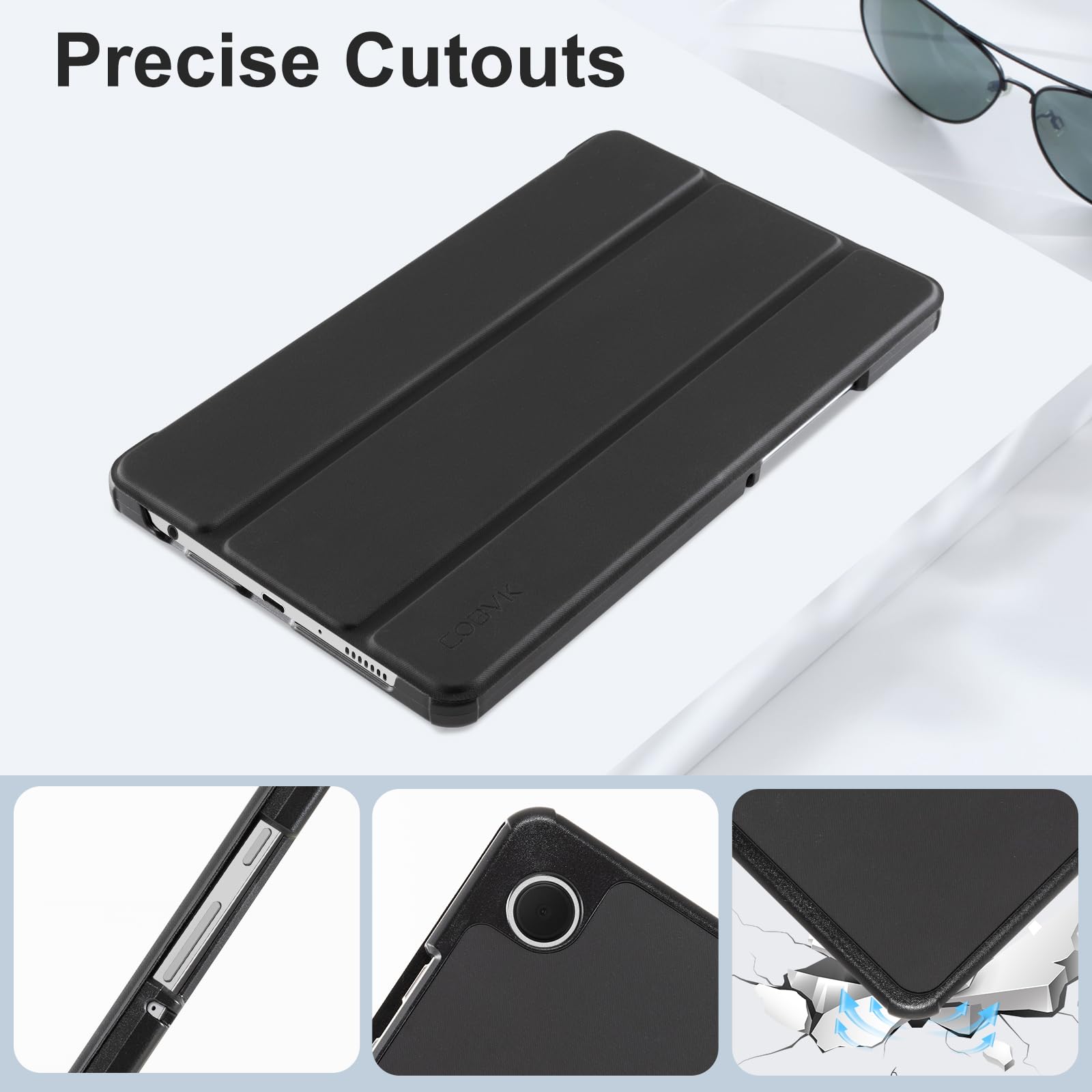 Cobak Case For Samsung Galaxy Tab A9 8.7 Inch 2023, Slim Stand Hard Back Shell Protective Smart Cover For Samsung Galaxy Tab A9
