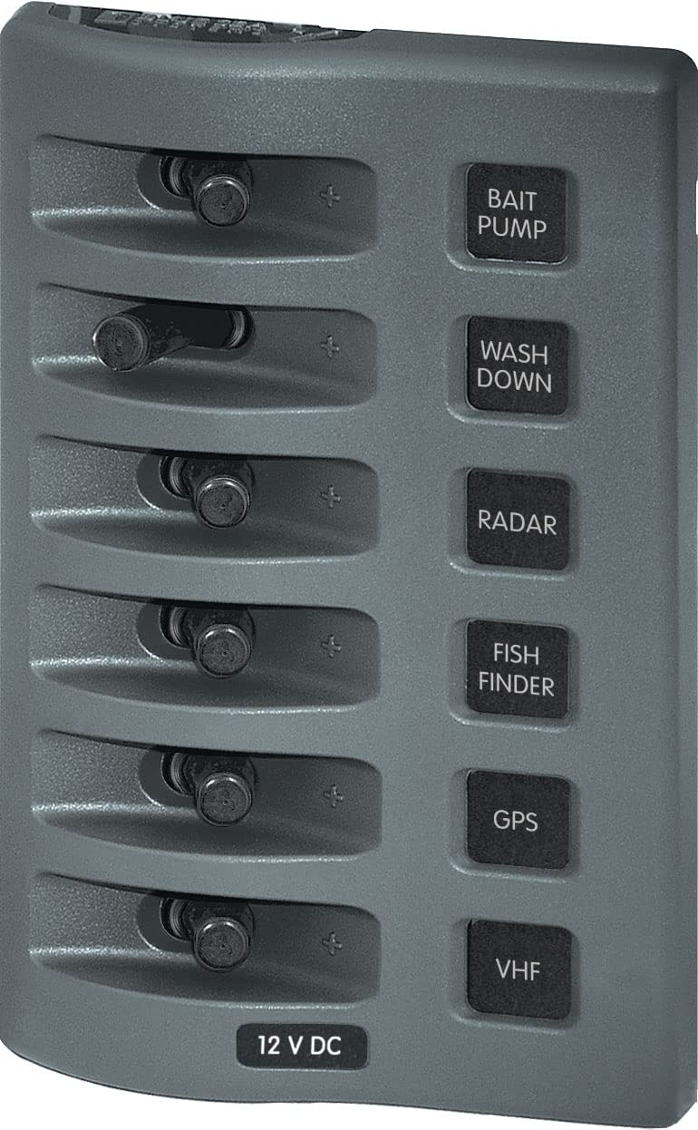 Blue Sea 4307 Weatherdeck 12V Dc Waterproof Switch Panel   6 Position