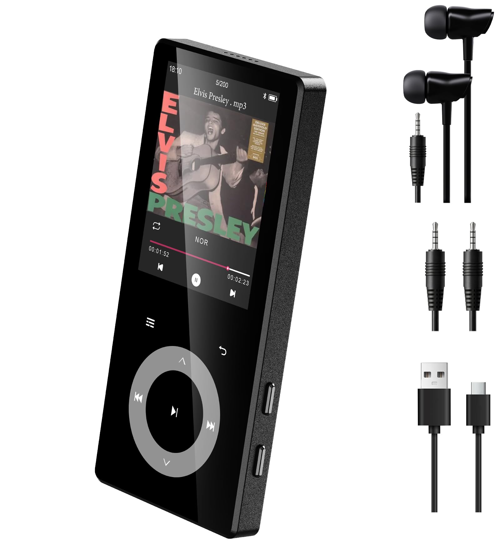 64GB MP3 Player with Bluetooth 5.3, 2.4 HiFi Music Player
