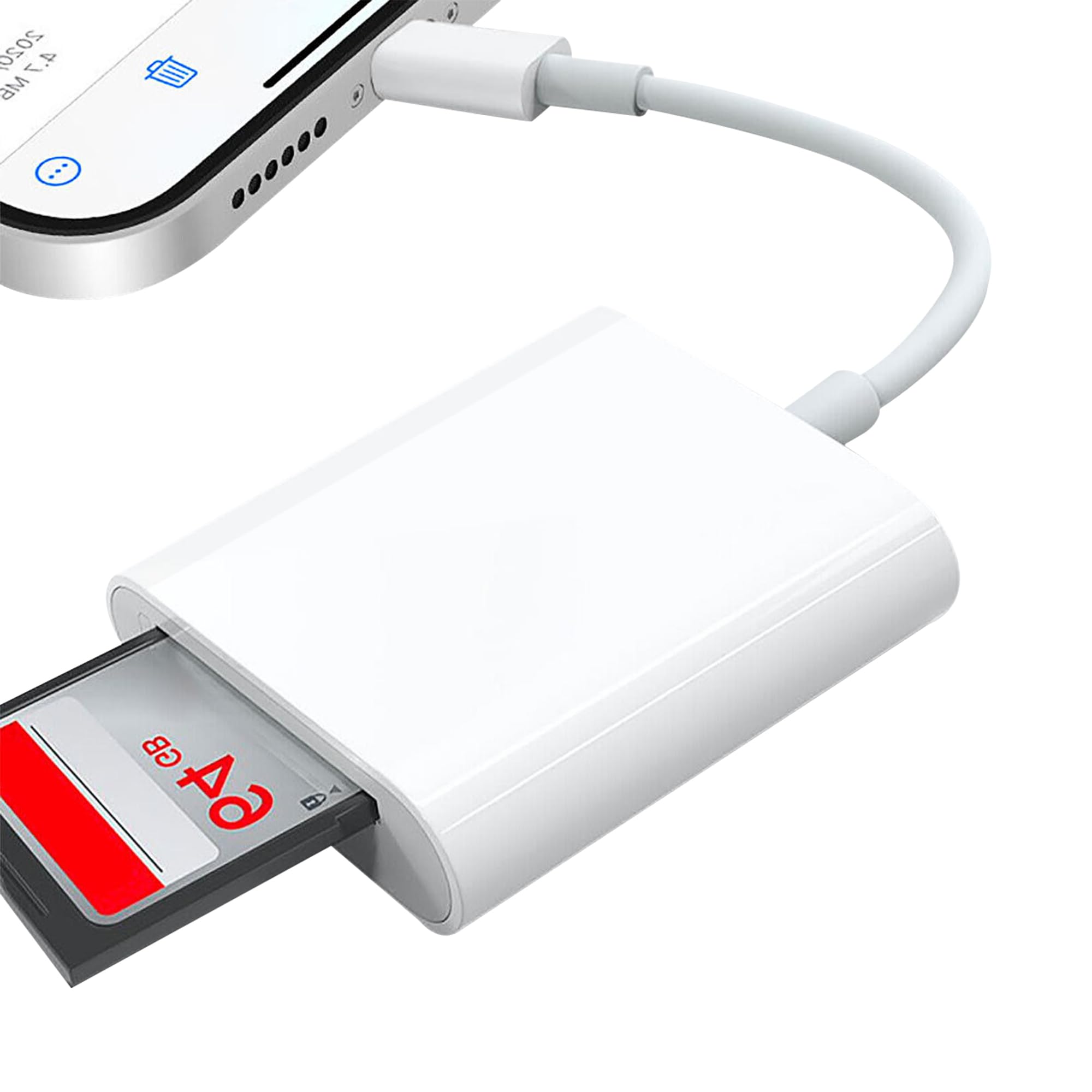 Dual Slot Sd Card Reader For I Phone I Pad, Photography Memory Card Reader, Supports Sd And Tf Cards, Track Camera Viewer, Gamin