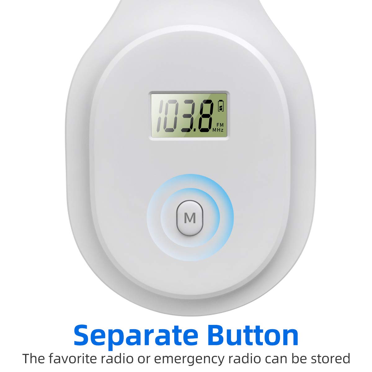 Rechargeable And Portable Personal Fm Radio Headphones With Best Reception, Walkman Wireless Headset Fm Radio Ear Muffs For Jogg