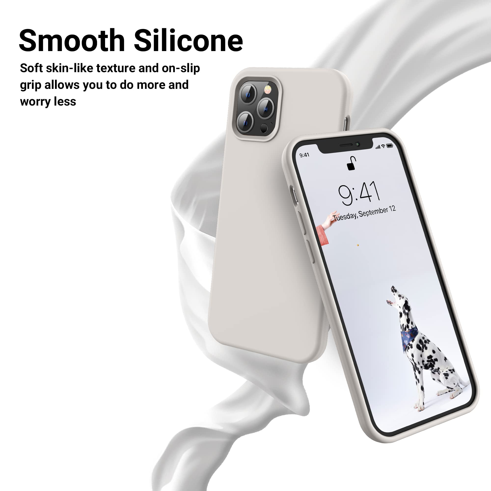 Otofly Compatible With Iphone 12 Pro Max Case 6.7 Inch(2020),[Silky And Soft Touch Series] Premium Soft Liquid Silicone Rubber F