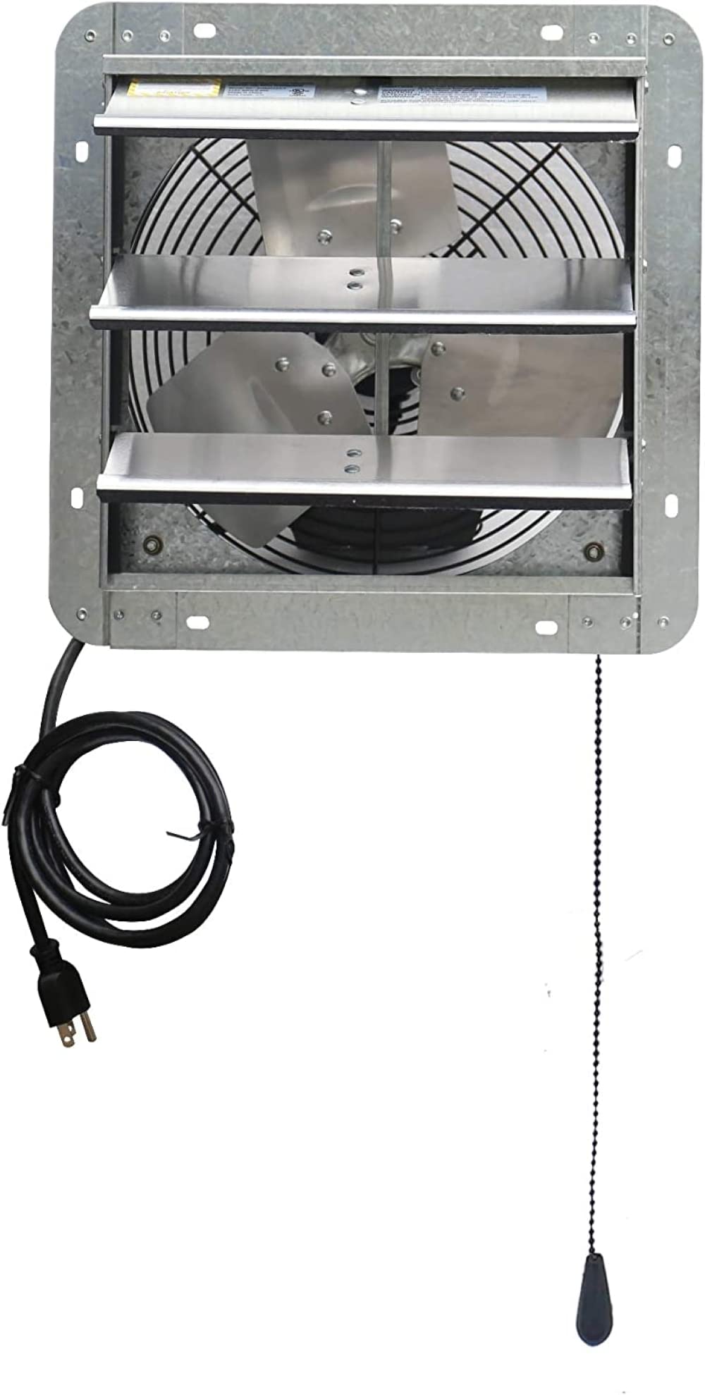 Iliving 12'' Wall Mounted Shutter Exhaust Thermostat Control-3 Speeds Vent Fan For Home Attic, Shed, Or Garage Ventilation, 960 