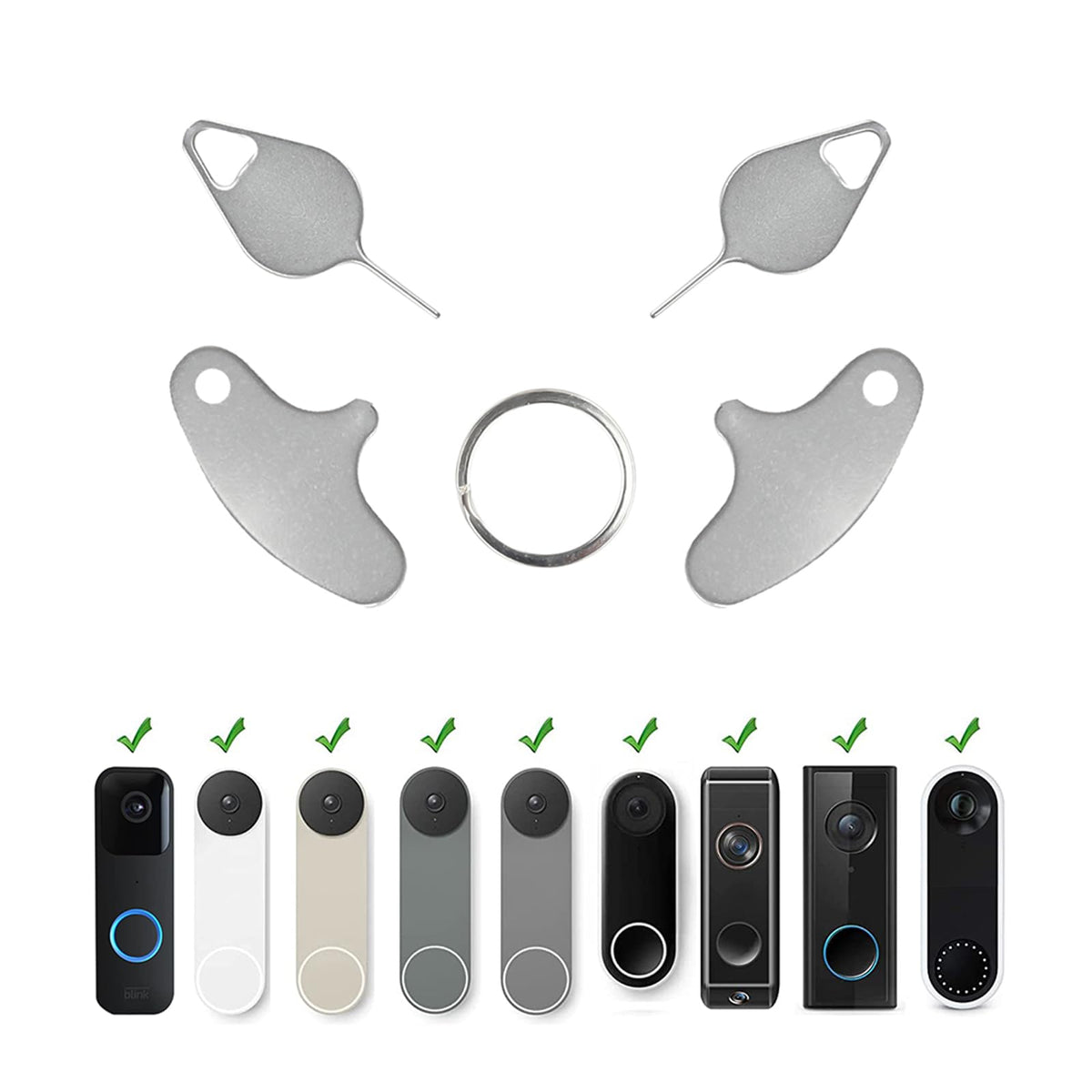 Doorbell Key Tool, Doorbell Opening Pin Tool, Release Removal Pin Security Key Replacement Tool Compatible With Blink, Arlo, Goo
