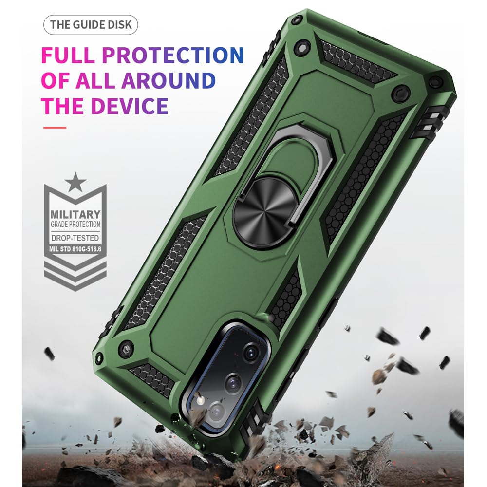 For Samsung Galaxy S20 Fe Case, Samsung S20 Fe Case With Hd Screen Protector, [Military Grade 16Ft. Drop Tested] Ring Shockproof