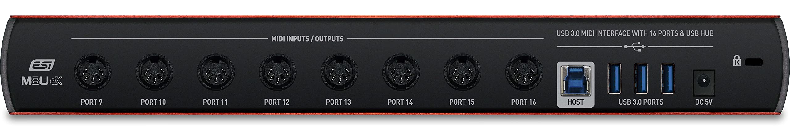 Esi M8U Ex: 16-Port Usb 3.0 Midi Interface - Class-Compliant, Plug-And-Play Connectivity For Pc/Mac, With Standalone Functionali