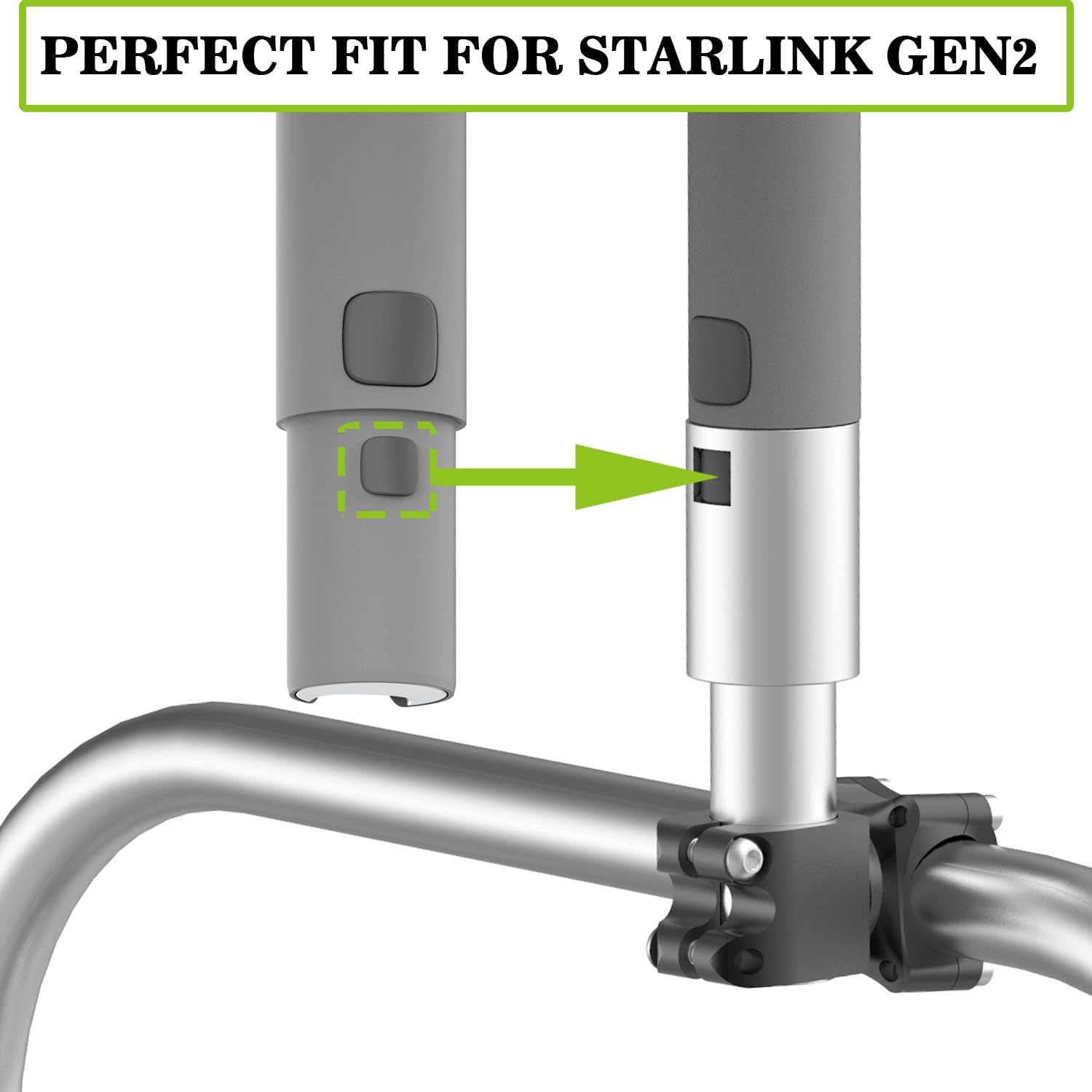 Starlink Gen 2 Mount For Rv Ladder And Roof Rack, Starlink Mini Rv Ladder Mount,Load Bearing 200Lbs, Installation Range 0.8 1.17